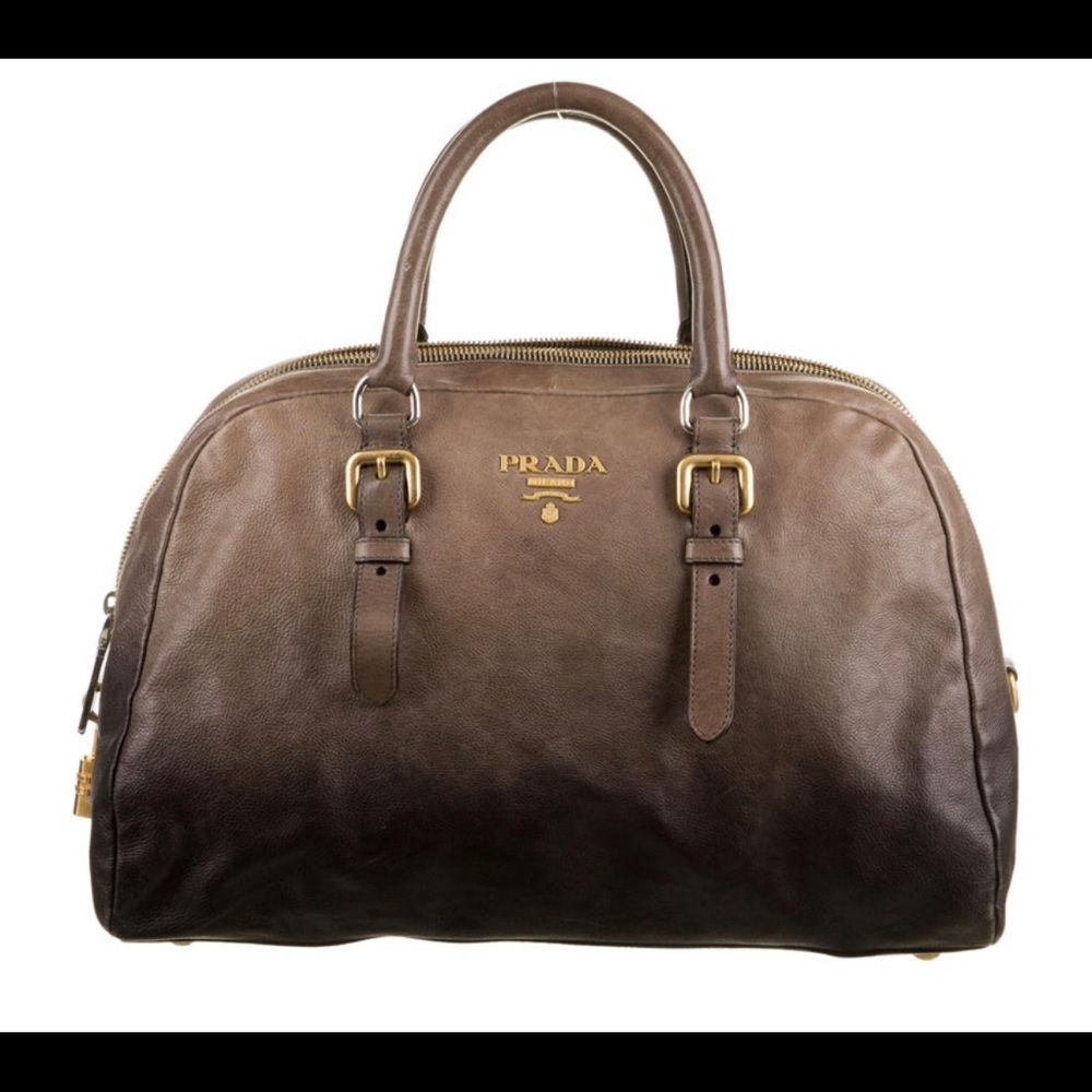 Authentic Prada Ombré Glacé Double Zipper